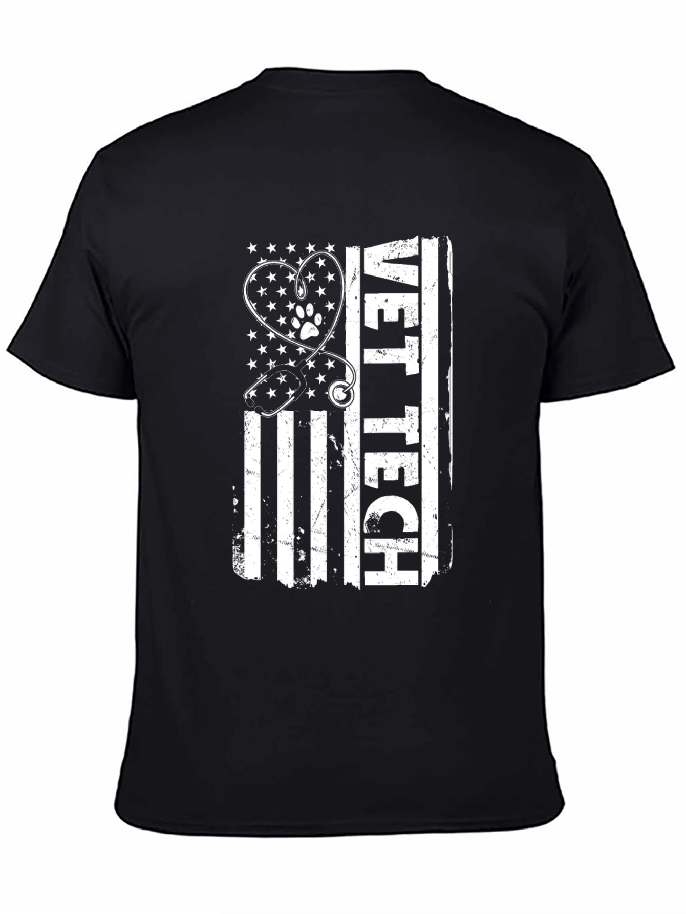 Vet Tech American Flag Graphic Tee