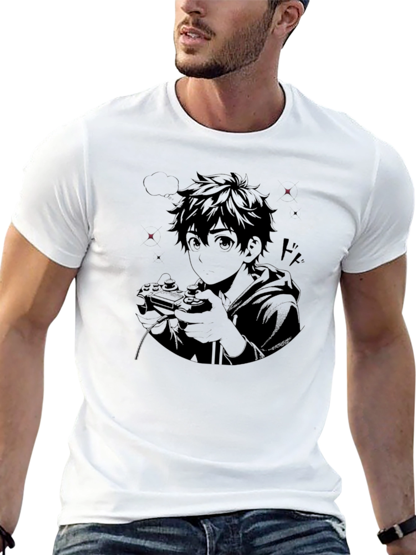 Anime Gamer Graphic Print T-Shirt