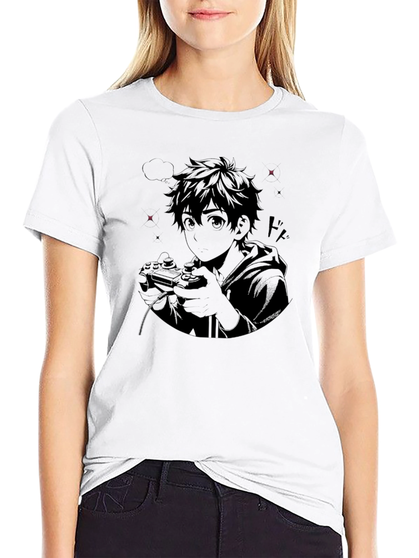 Anime Gamer Graphic Print T-Shirt