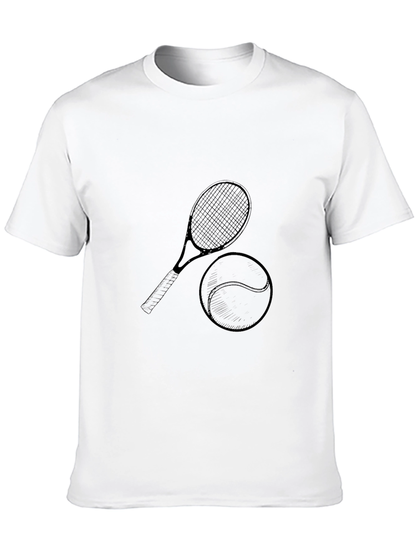 Tennis Racquet and Ball Graphic T-Shirt