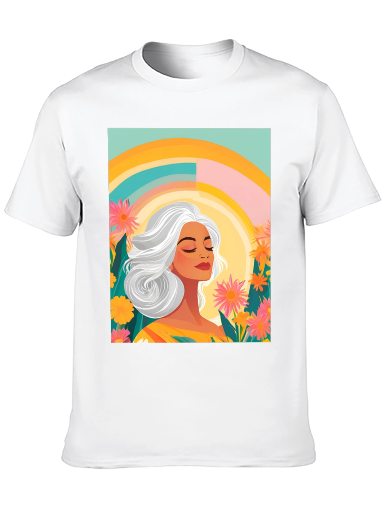 Floral Woman Graphic Tee - Comfort Fit