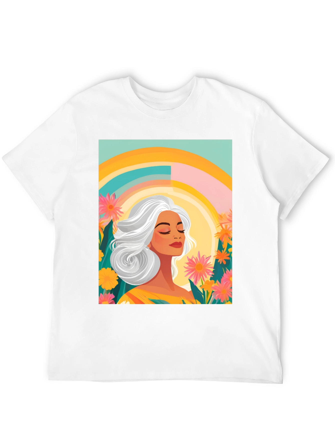 Floral Woman Graphic Tee - Comfort Fit