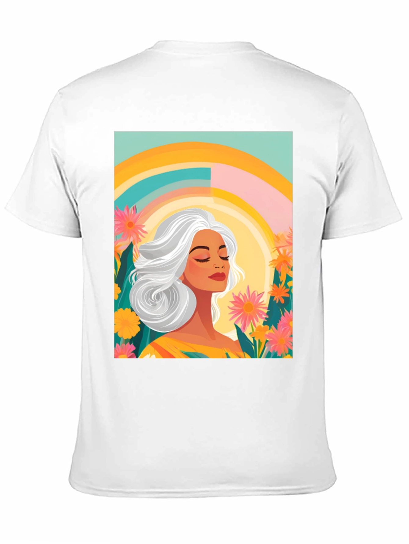 Floral Woman Graphic Tee - Comfort Fit