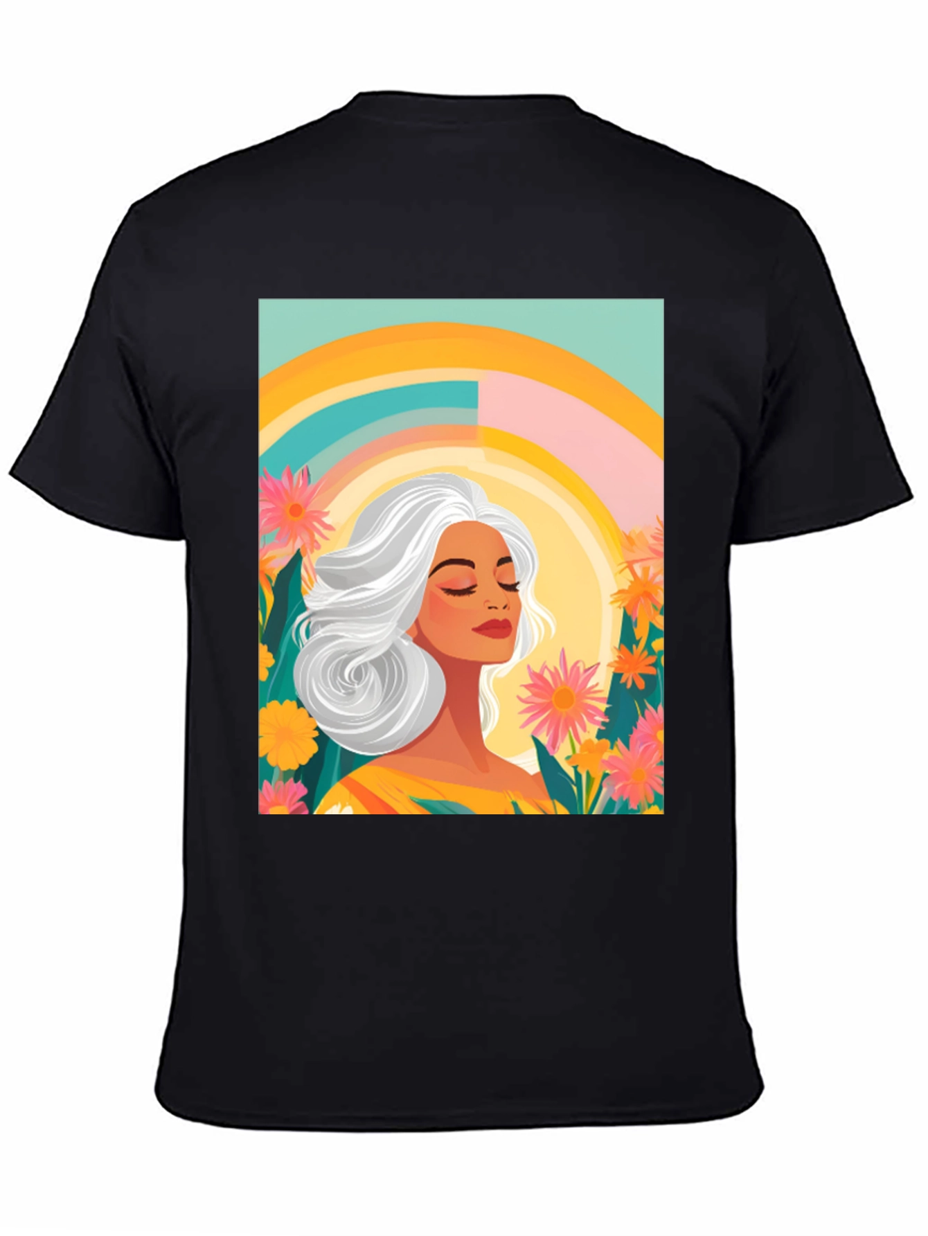 Floral Woman Graphic Tee - Comfort Fit