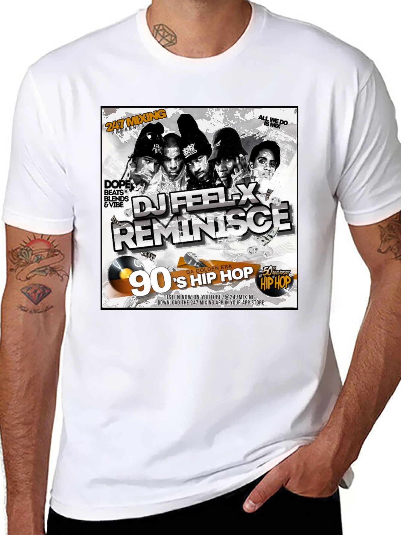 DJ Feel-X T-Shirt - 90s Hip Hop Music Tee