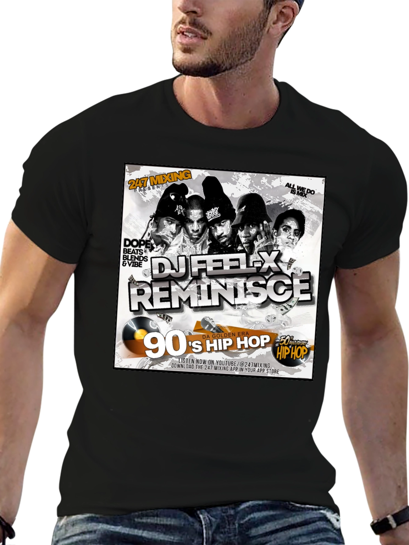 DJ Feel-X T-Shirt - 90s Hip Hop Music Tee