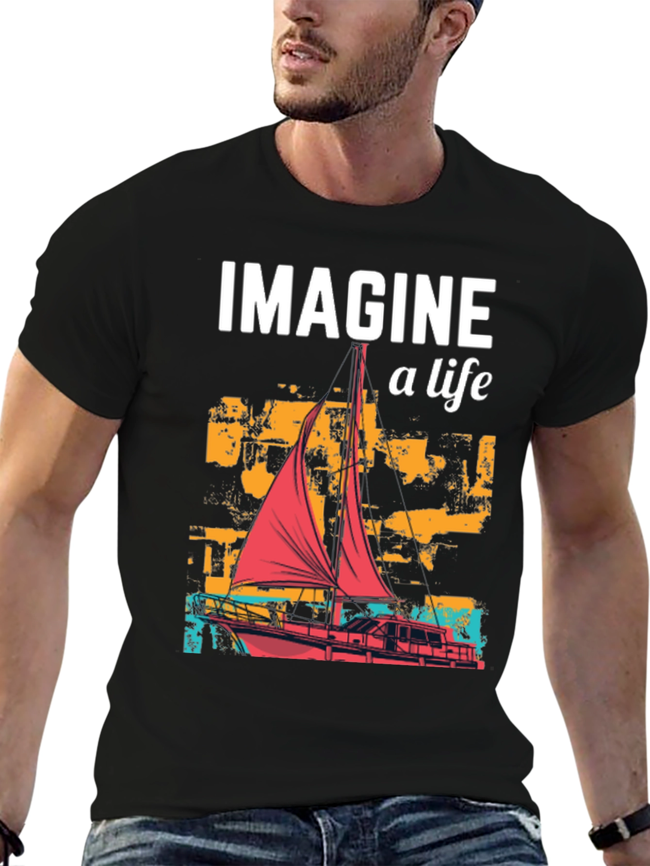 Imagine a Life Sailboat Graphic Tee
