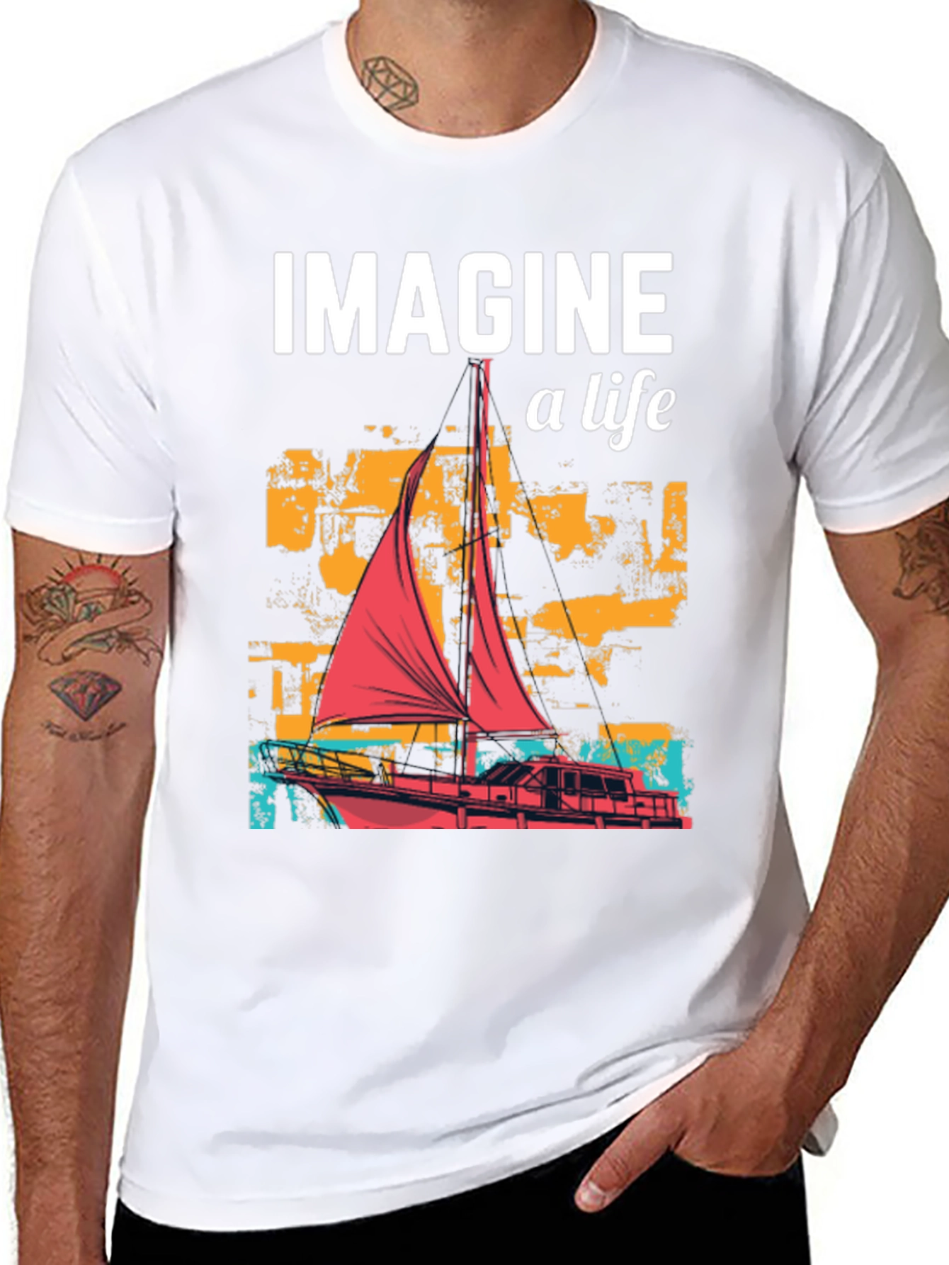 Imagine a Life Sailboat Graphic Tee