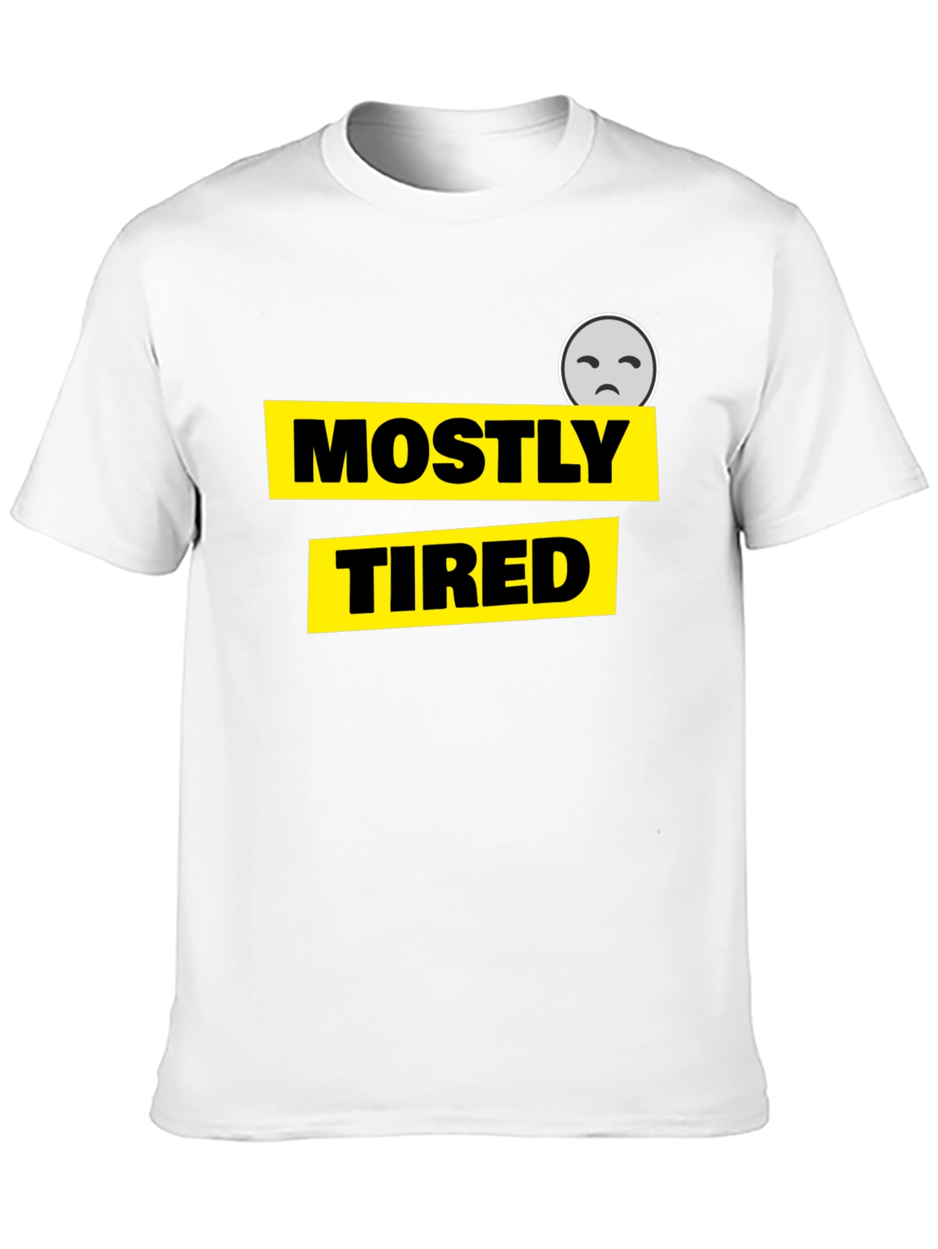 Mostly Tired Graphic Tee - Black Cotton Comfort