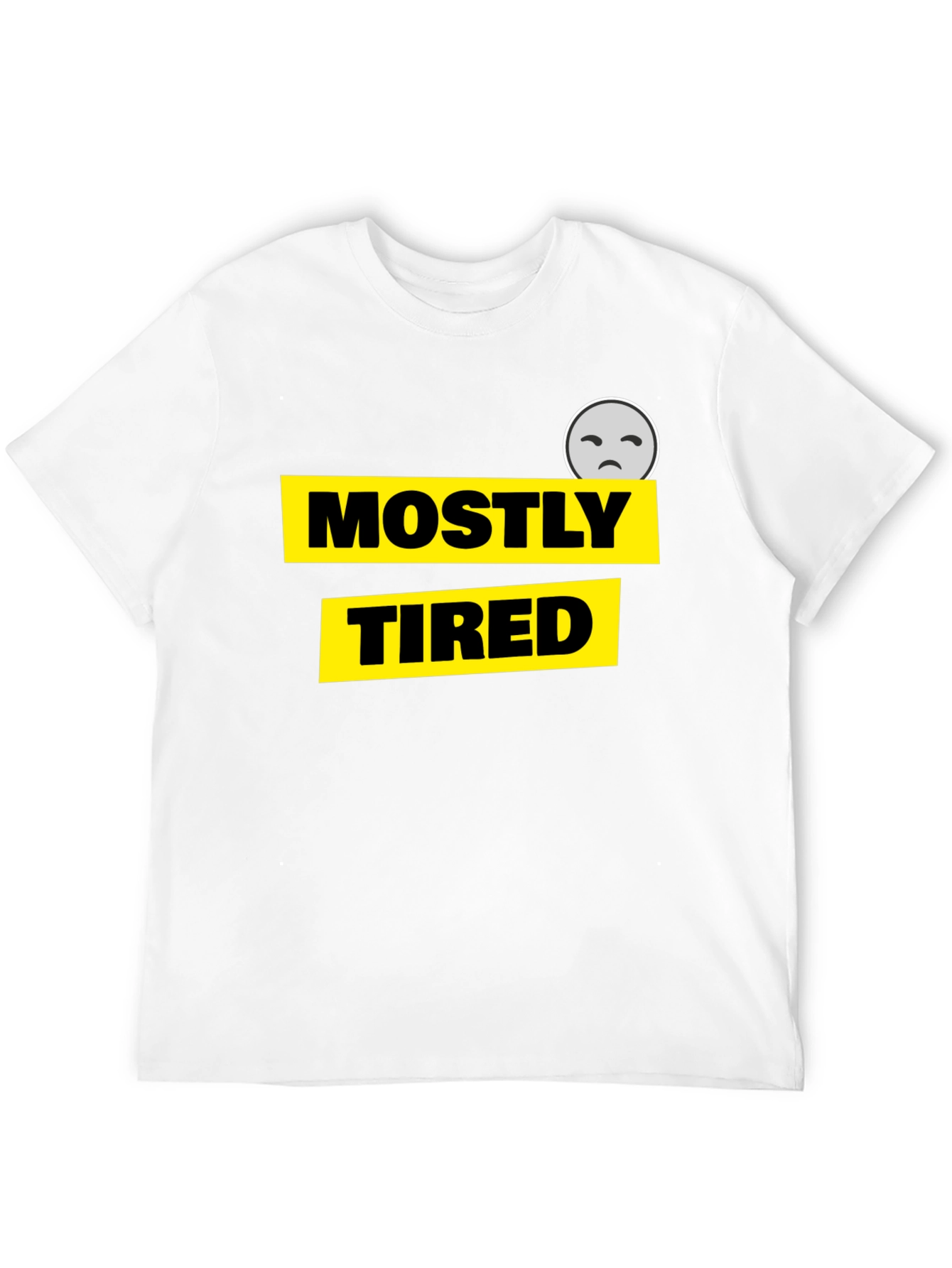 Mostly Tired Graphic Tee - Black Cotton Comfort