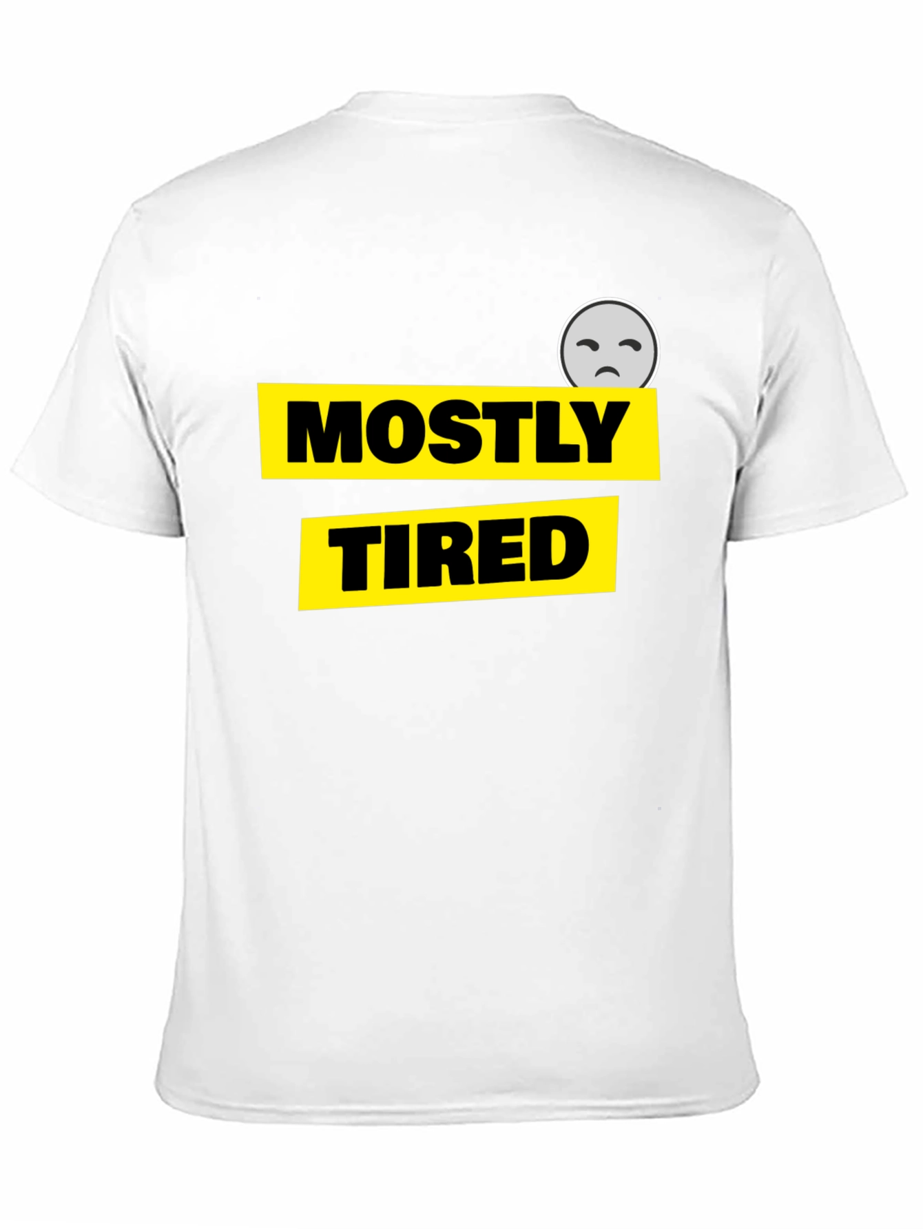 Mostly Tired Graphic Tee - Black Cotton Comfort