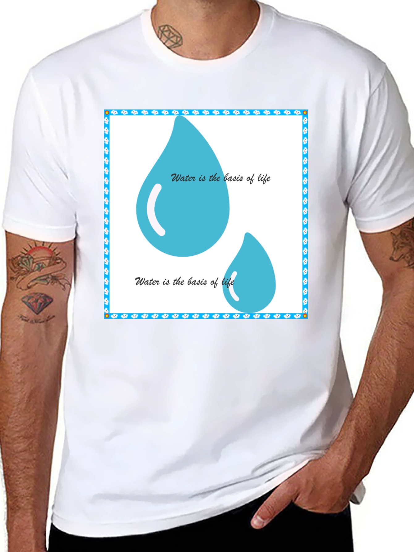 Water is the Basis of Life Black T-Shirt