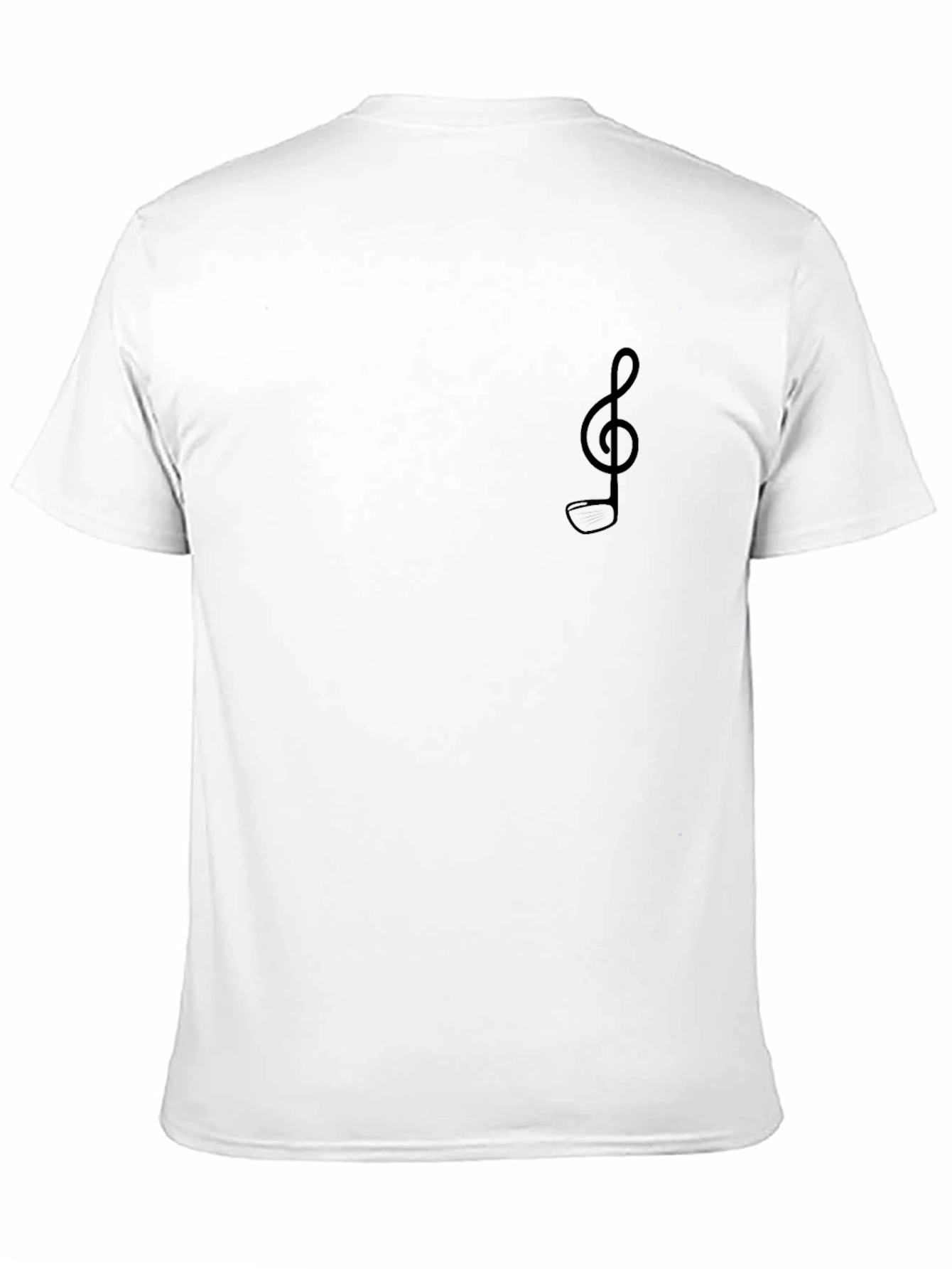Mens Black Treble Clef Graphic Tee