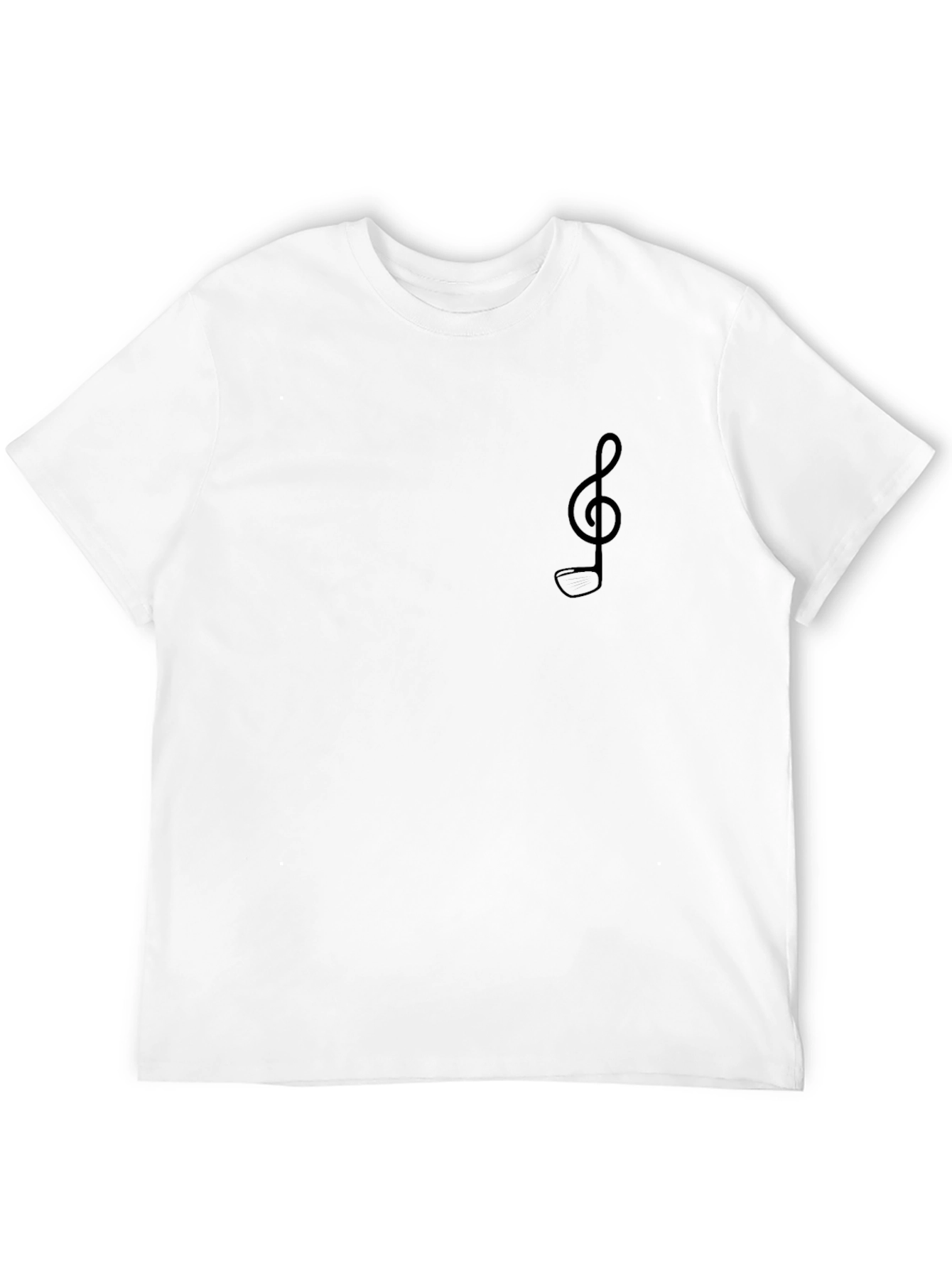 Mens Black Treble Clef Graphic Tee