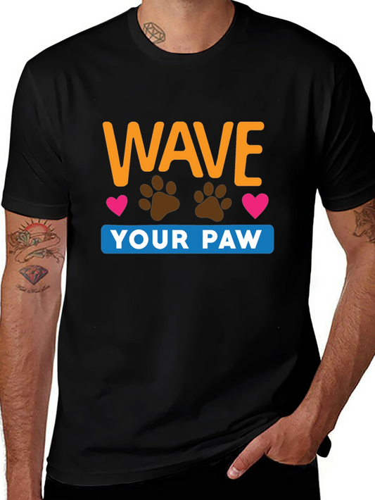 Wave Your Paw Graphic Tee - Cute Dog Lover T-Shirt