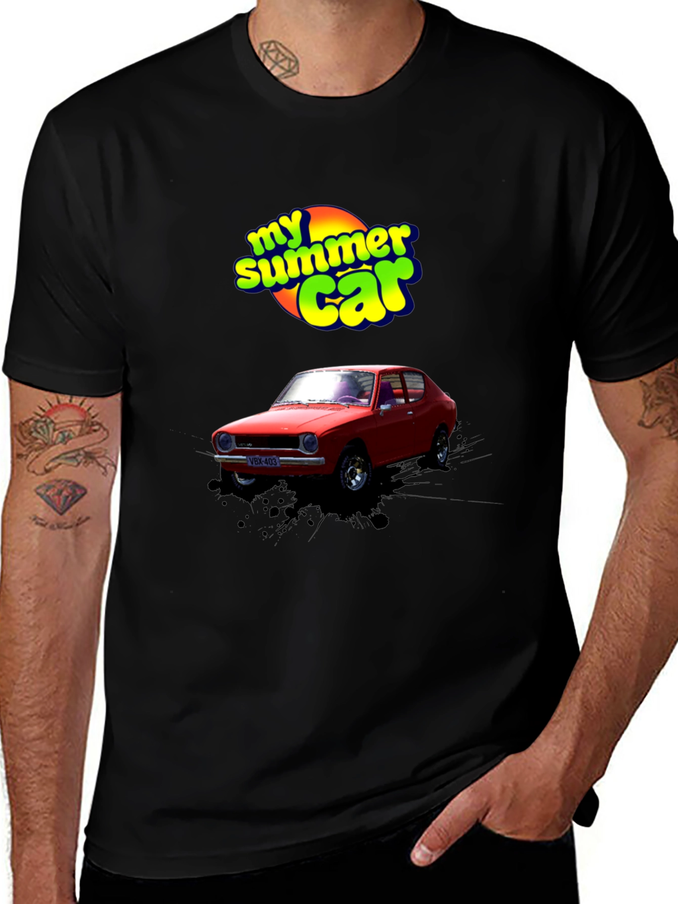 My Summer Car Graphic T-Shirt - Black
