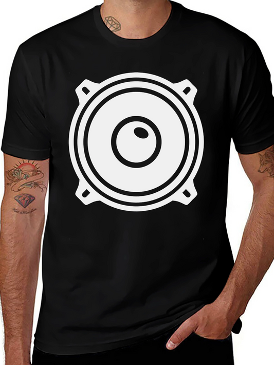 Speaker Graphic Black T-Shirt - Sound System Tee