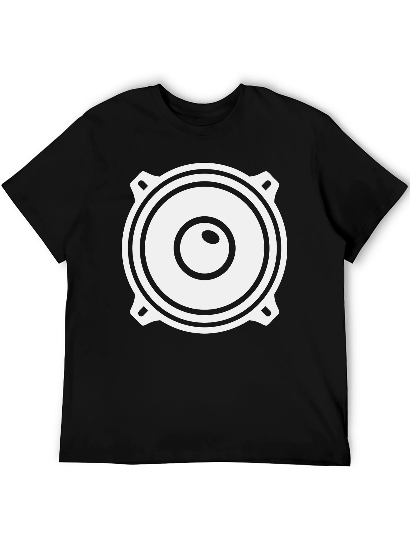 Speaker Graphic Black T-Shirt - Sound System Tee