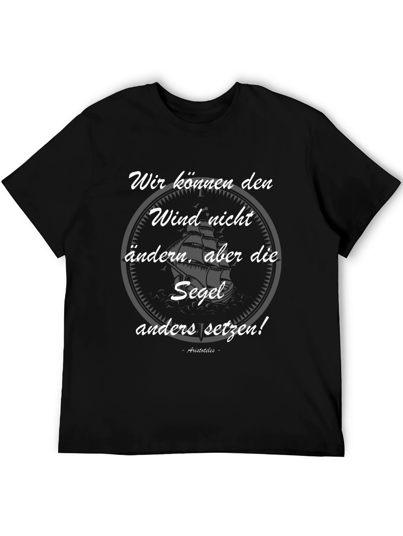 Sailing Quote T-Shirt - Set Your Sails