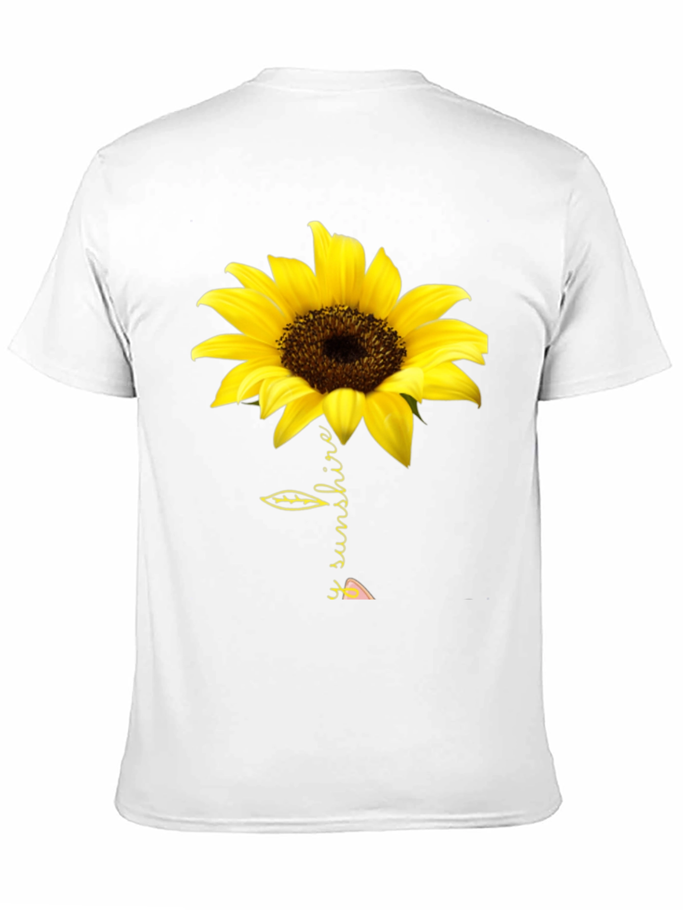 Sunflower Sunshine Graphic Tee - Black Cotton T-Shirt