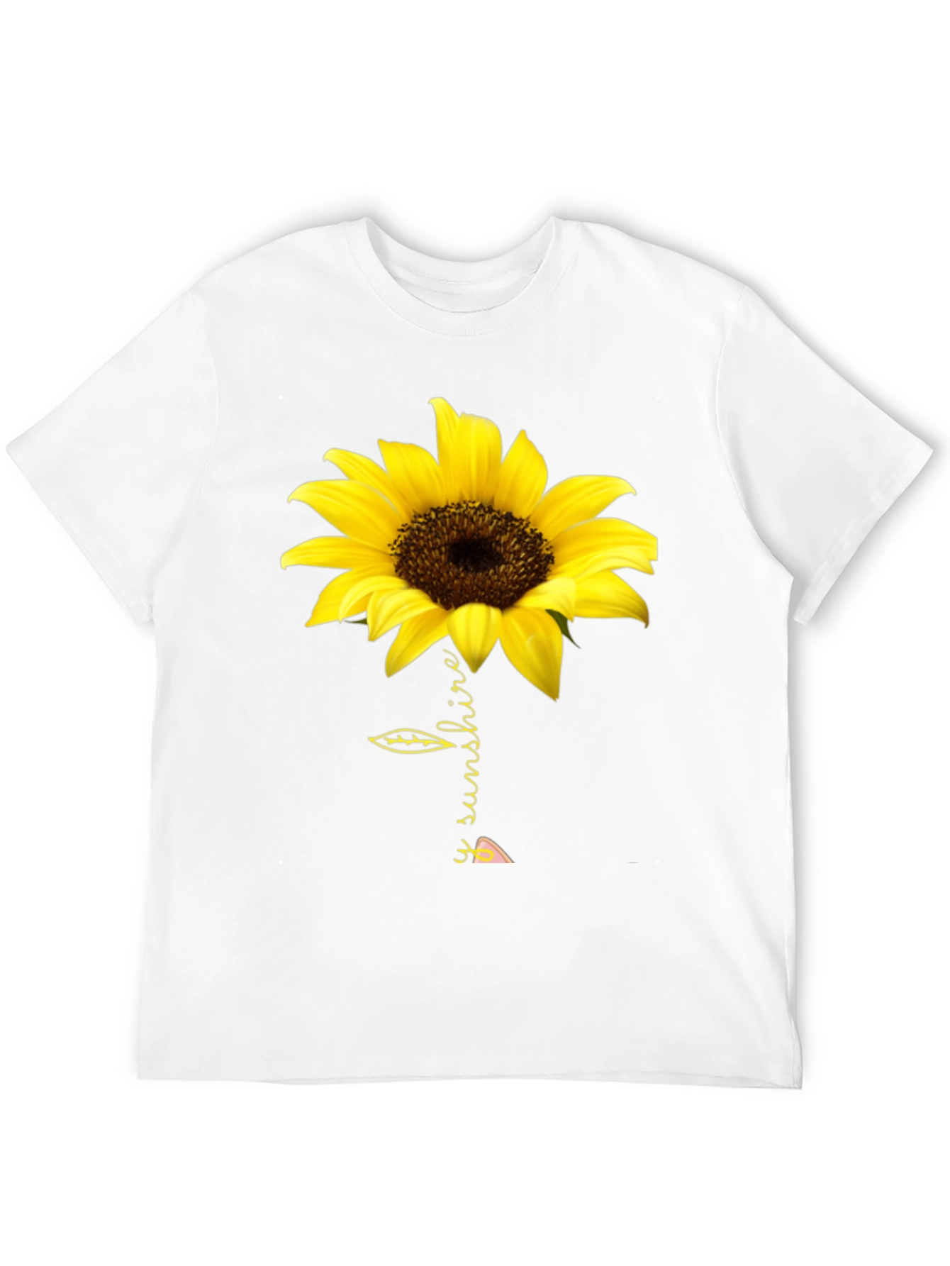 Sunflower Sunshine Graphic Tee - Black Cotton T-Shirt