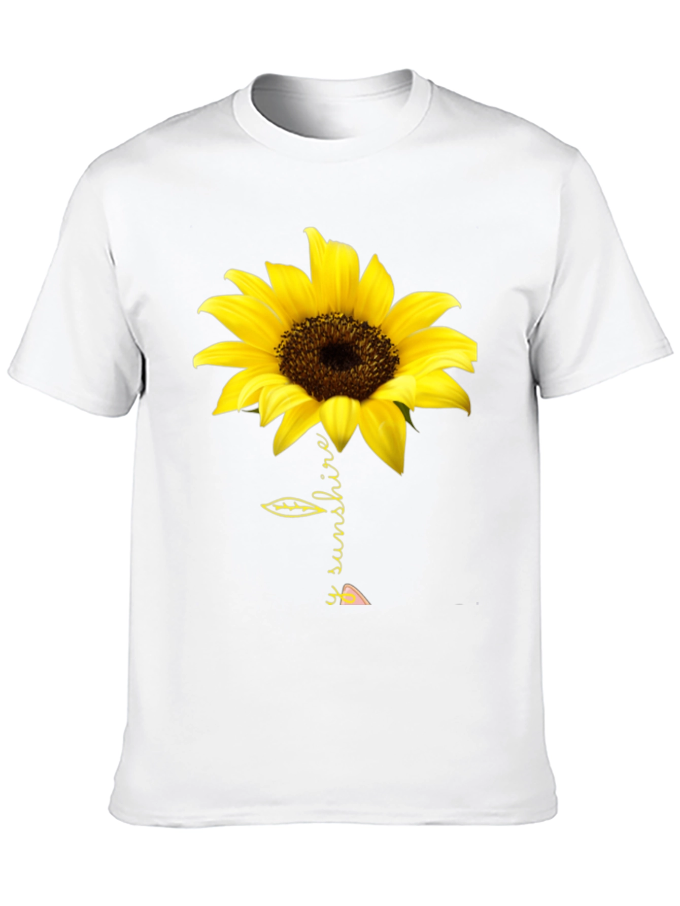 Sunflower Sunshine Graphic Tee - Black Cotton T-Shirt
