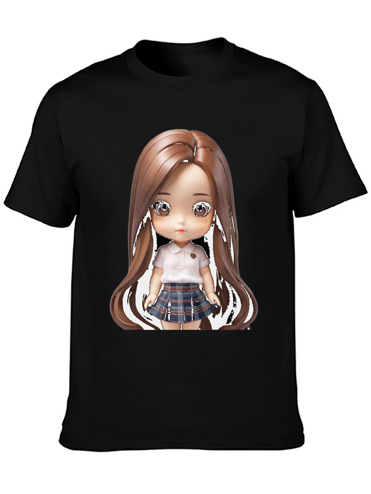Anime Doll Graphic Tee - Stylish & Unique!