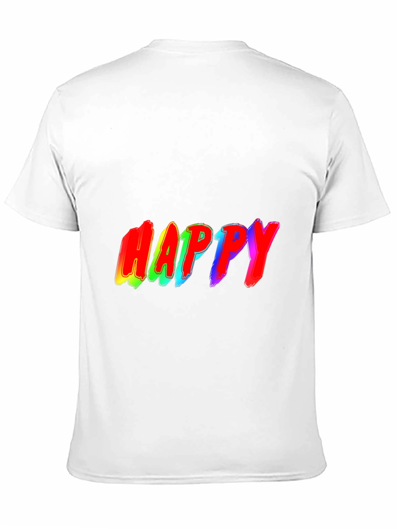Happy Rainbow Graphic Black T-Shirt
