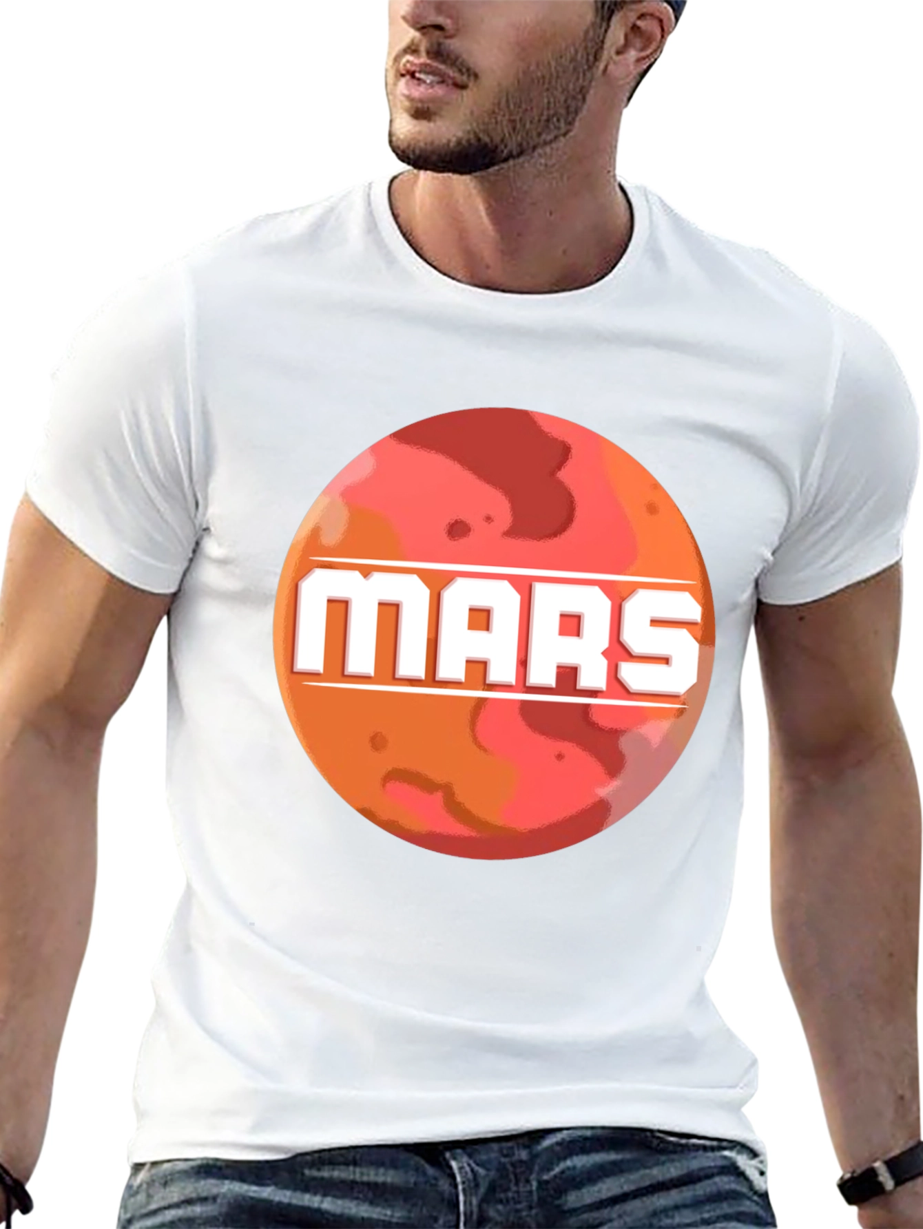 Mars Planet Graphic T-Shirt - Space Exploration Tee