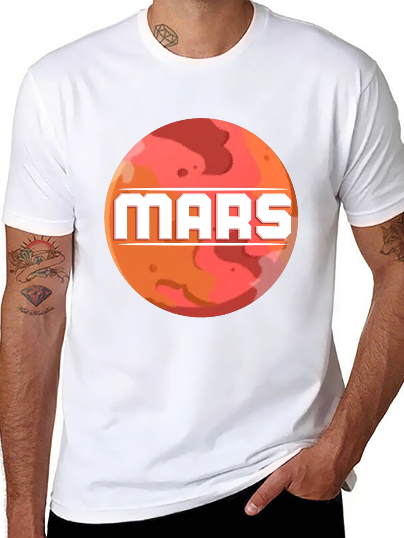 Mars Planet Graphic T-Shirt - Space Exploration Tee