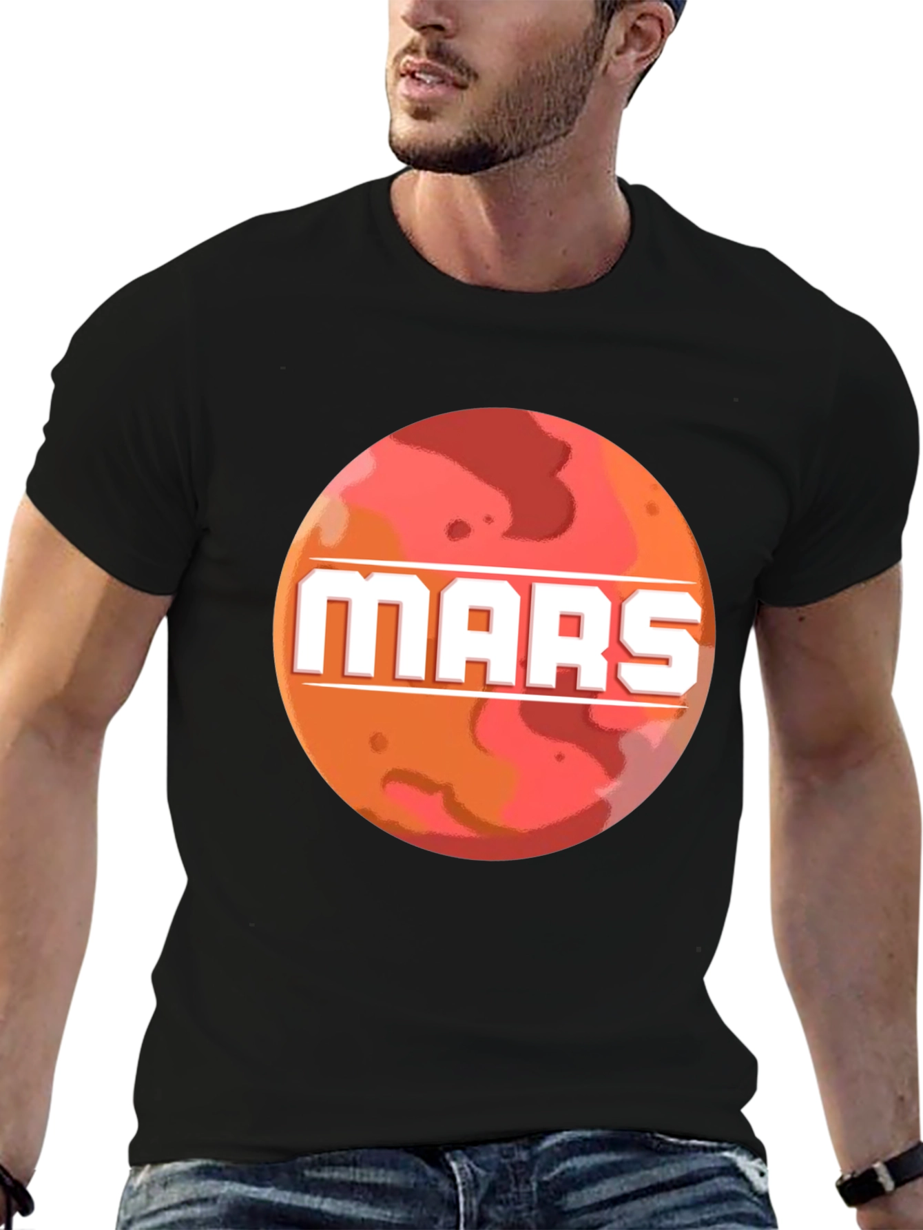 Mars Planet Graphic T-Shirt - Space Exploration Tee
