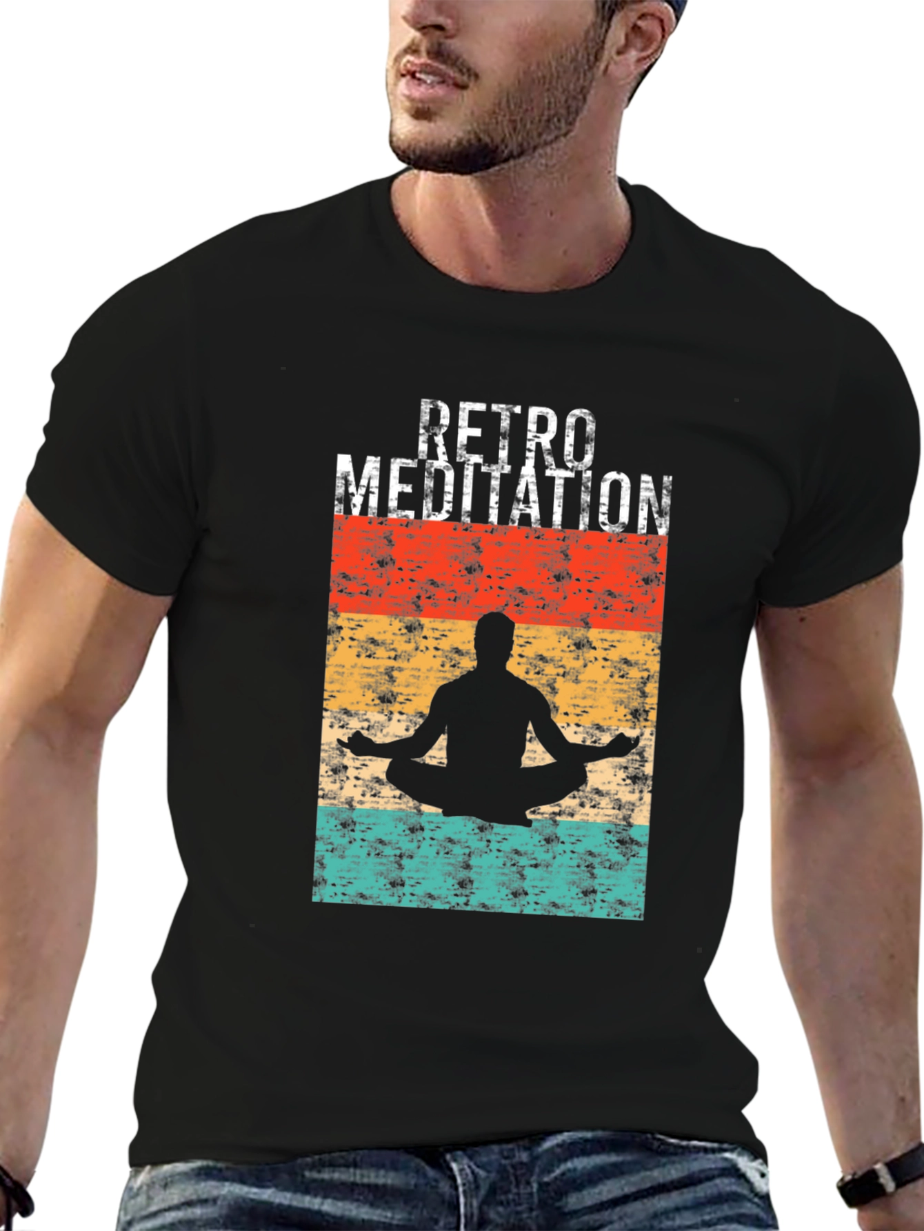 Retro Meditation T-Shirt - Relaxed Fit