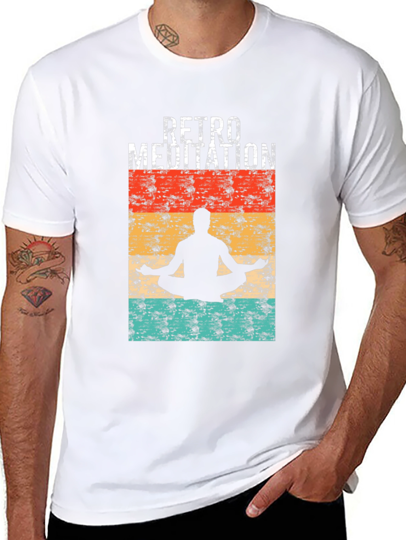 Retro Meditation T-Shirt - Relaxed Fit