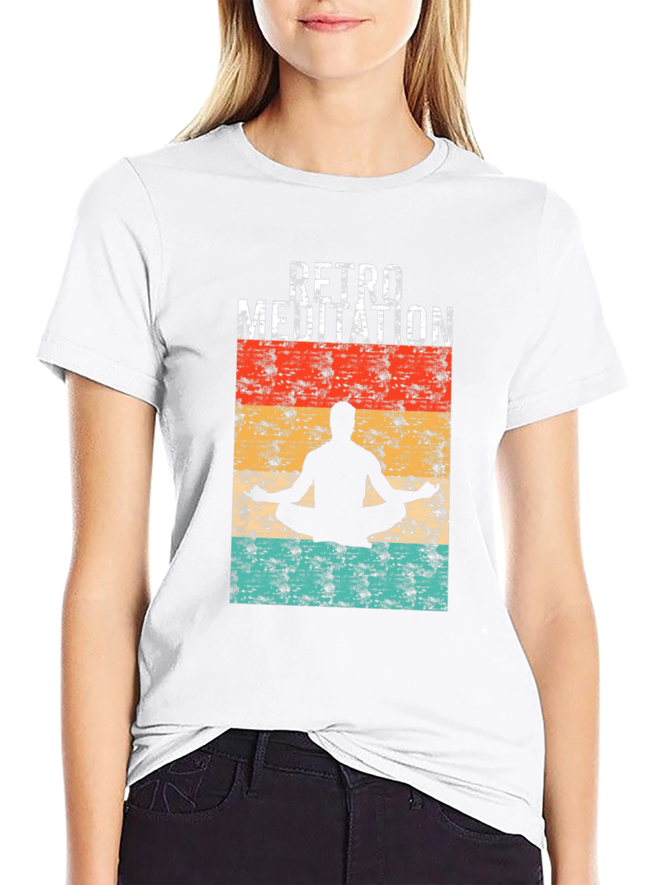 Retro Meditation T-Shirt - Relaxed Fit