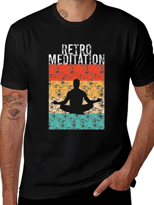 Retro Meditation T-Shirt - Relaxed Fit
