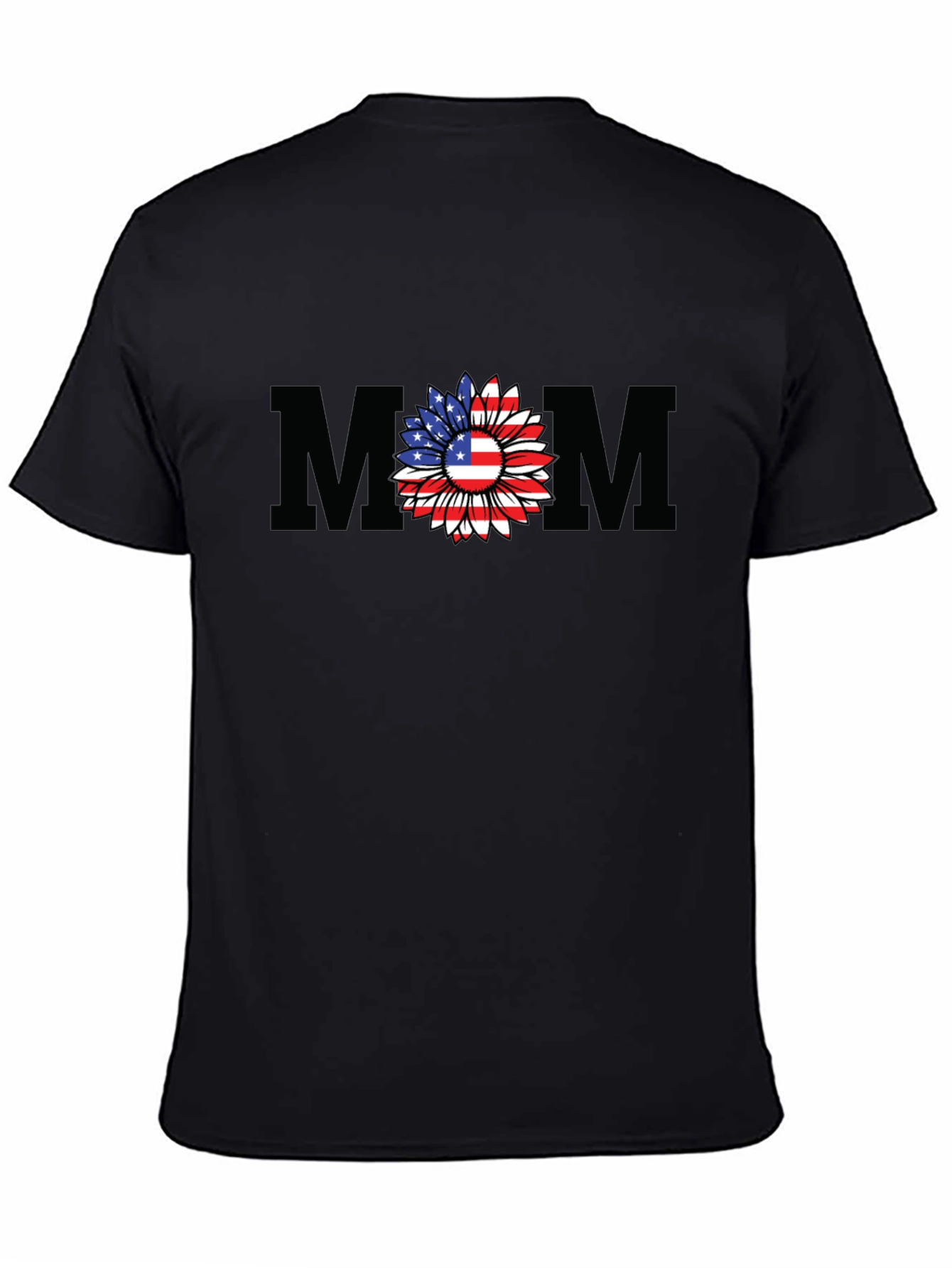 American Flag Sunflower Mom T-Shirt
