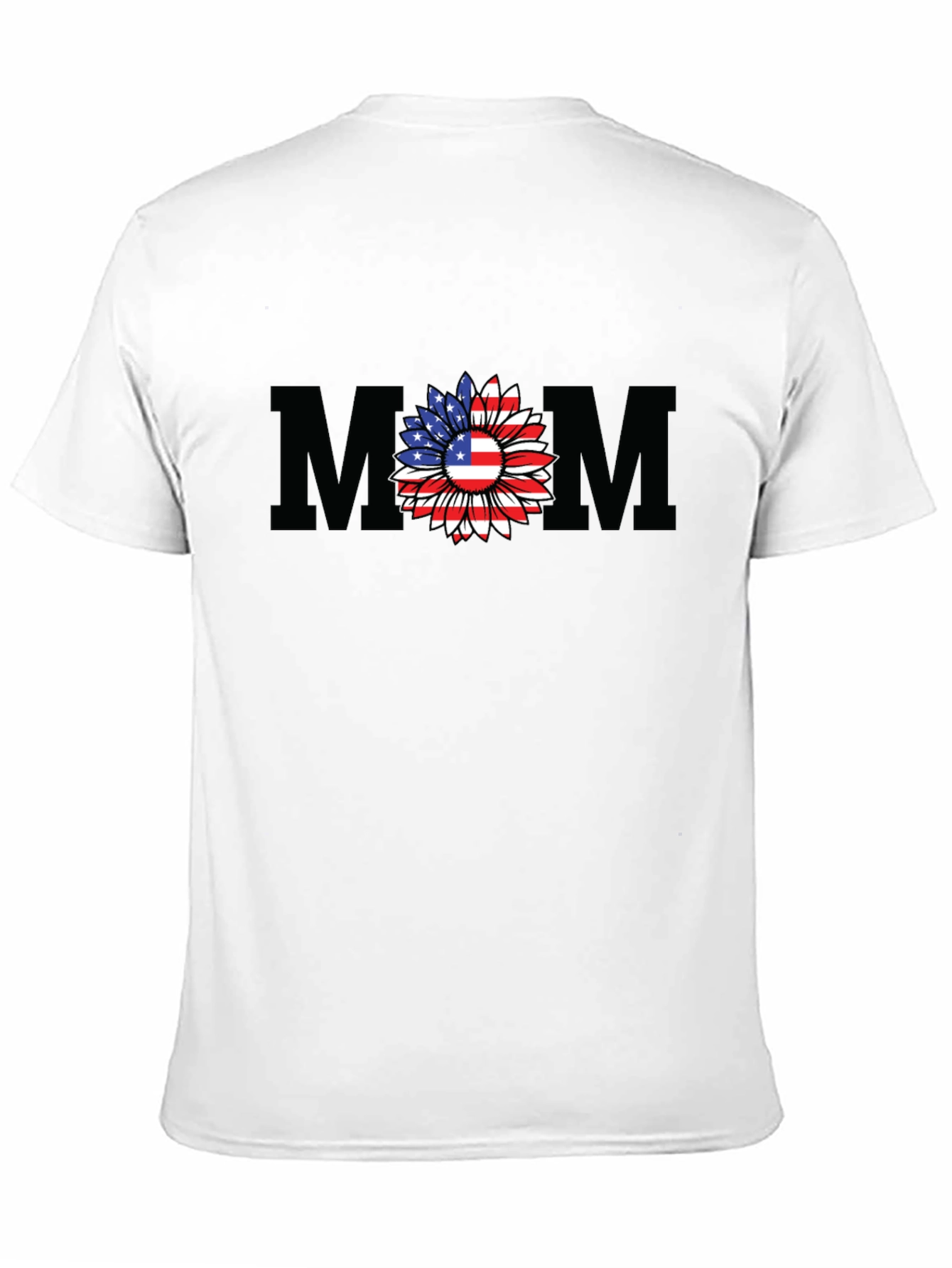 American Flag Sunflower Mom T-Shirt