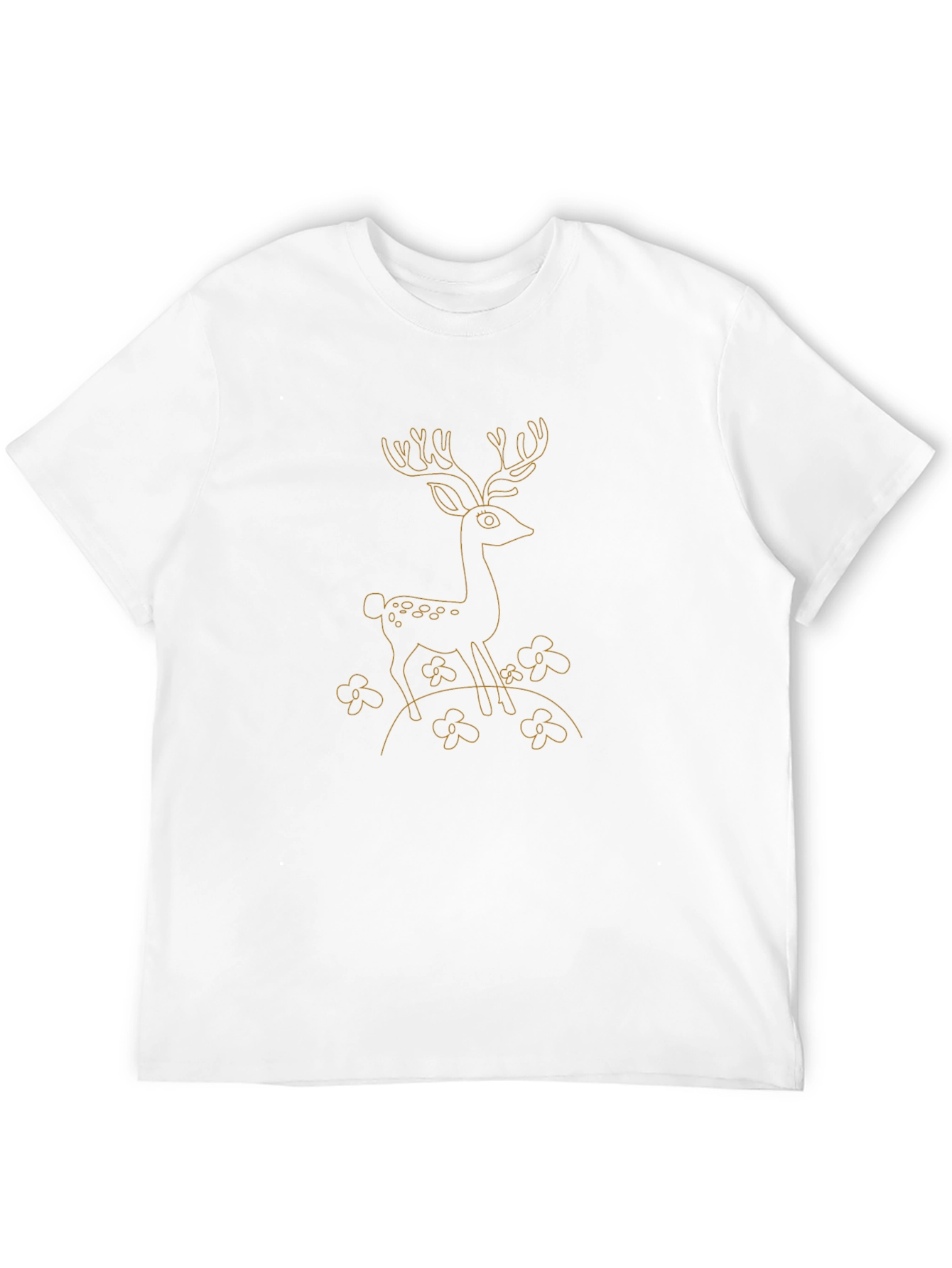 Deer Graphic Black T-Shirt - Casual Style