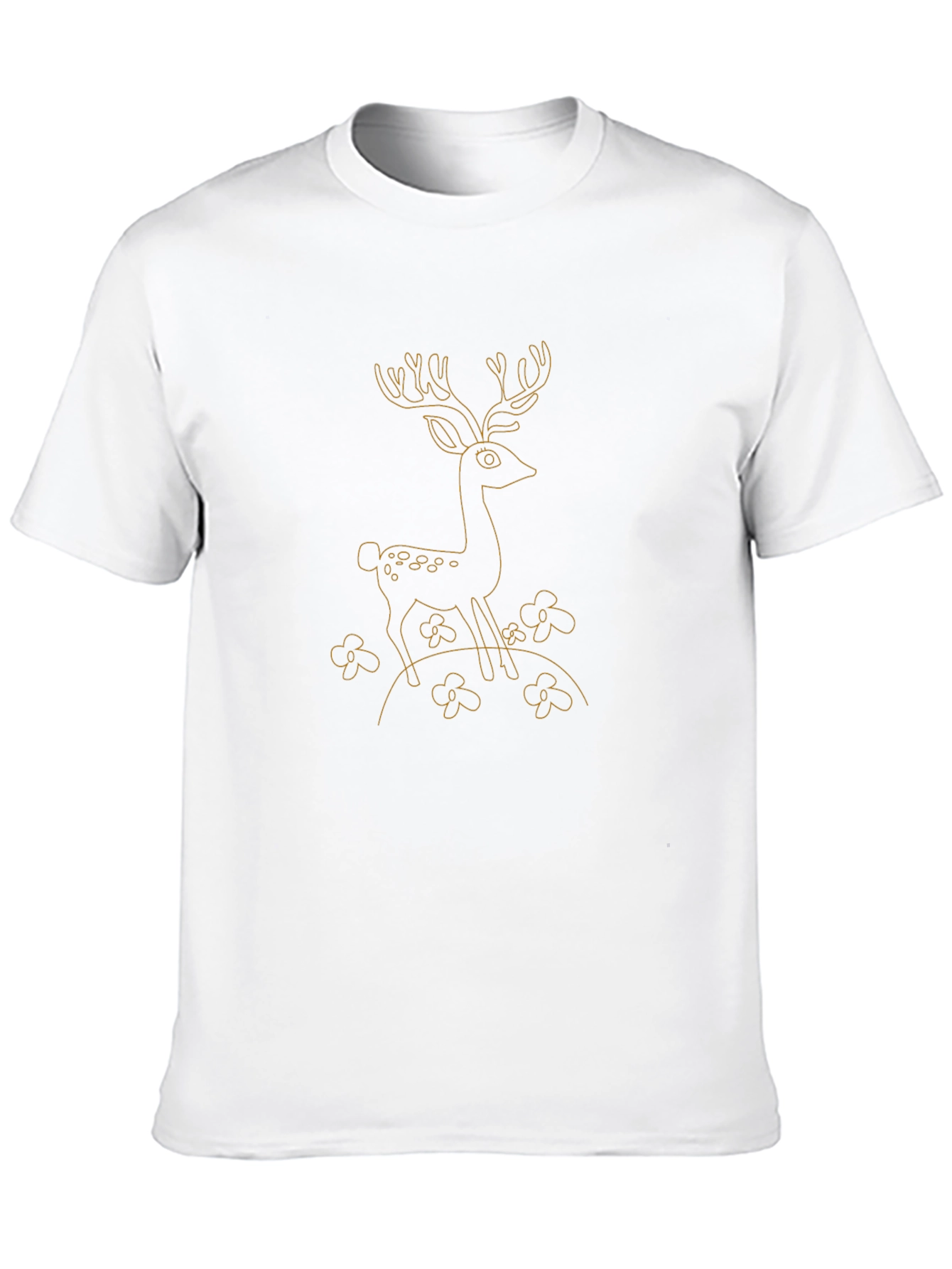 Deer Graphic Black T-Shirt - Casual Style