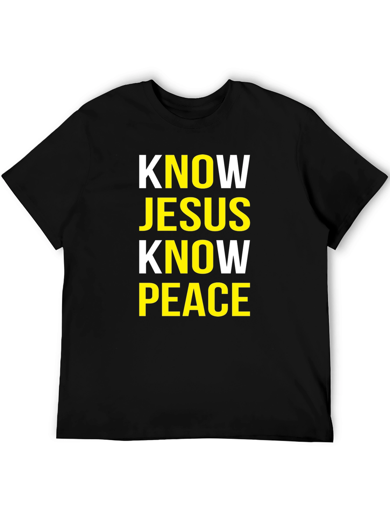 Know Jesus Know Peace Black T-Shirt