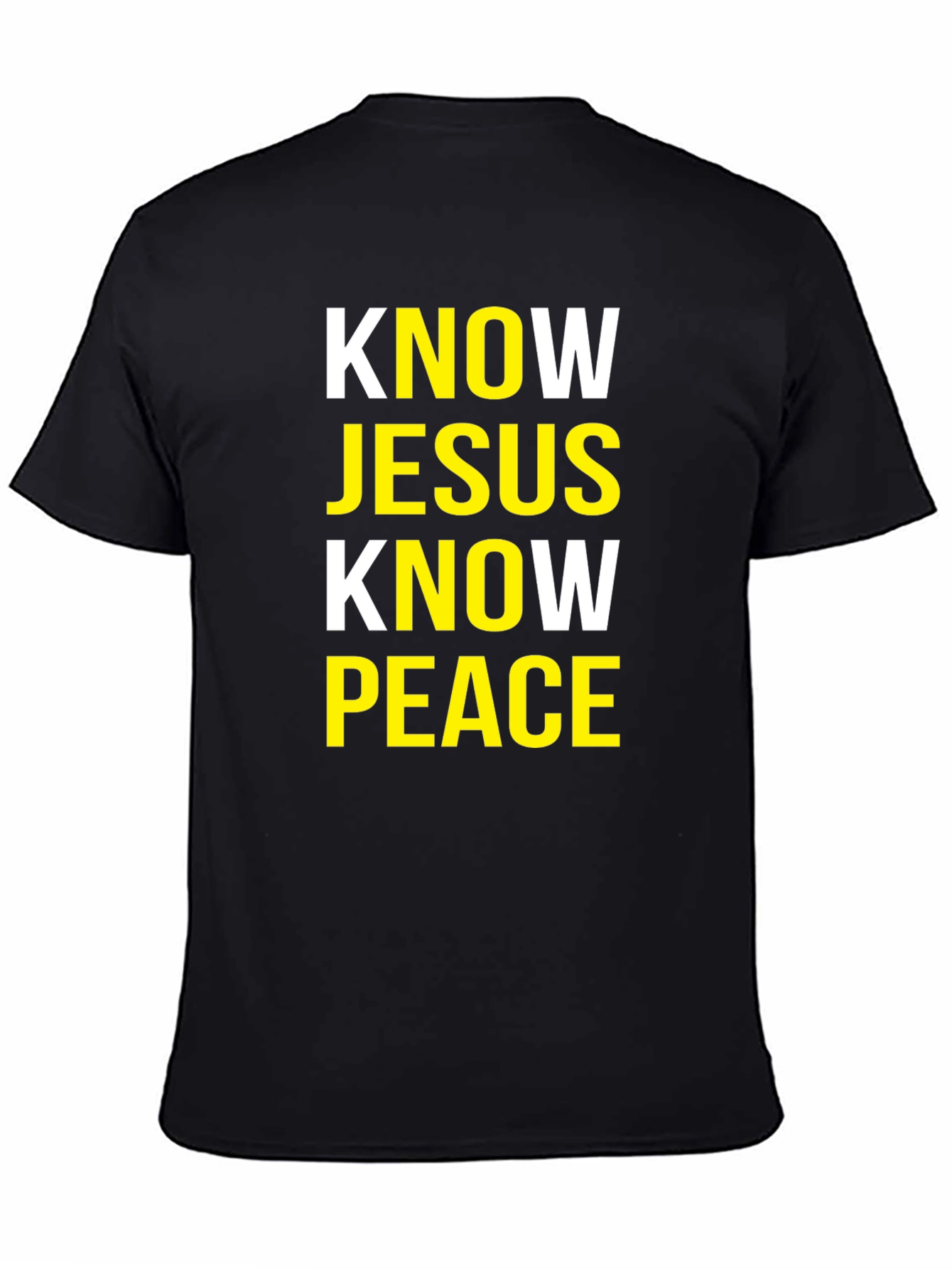 Know Jesus Know Peace Black T-Shirt