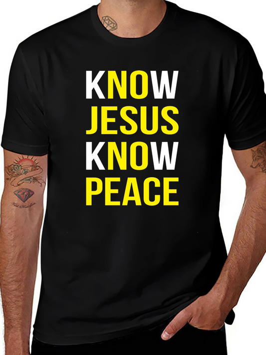Know Jesus Know Peace Black T-Shirt