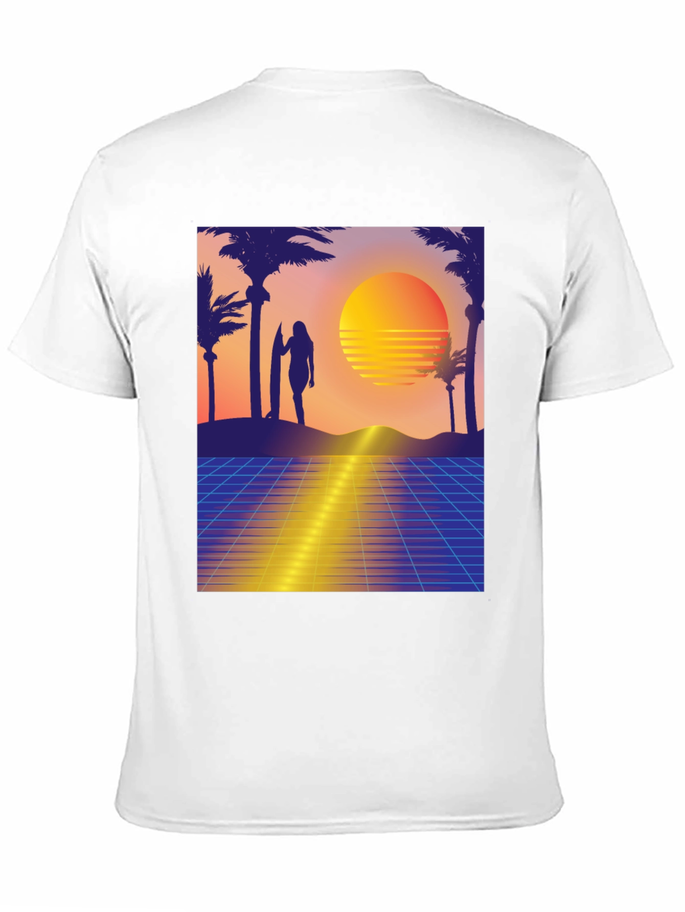Retro Sunset Surfer Graphic Tee
