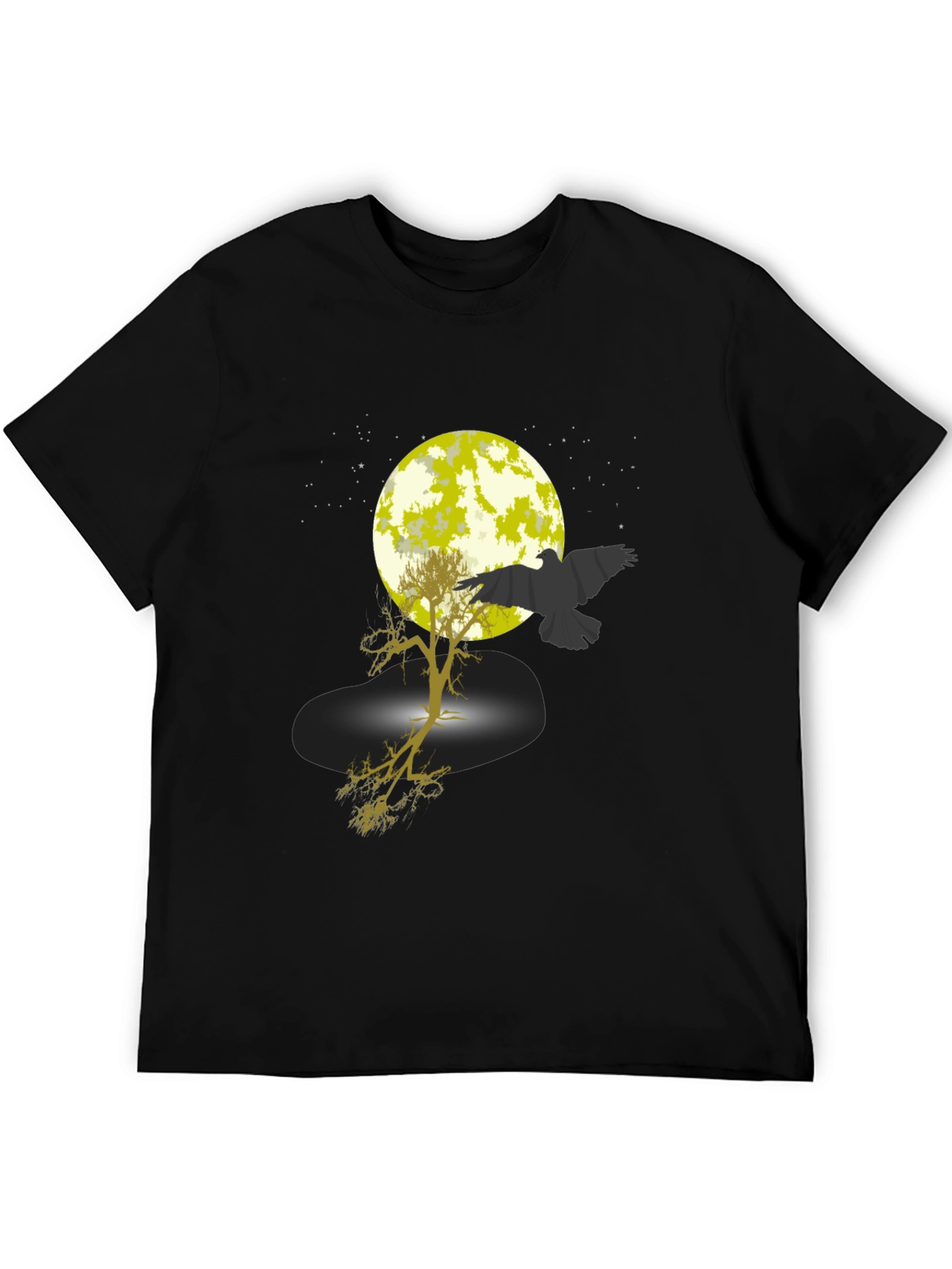 Raven Moon Tree Graphic Tee - Black