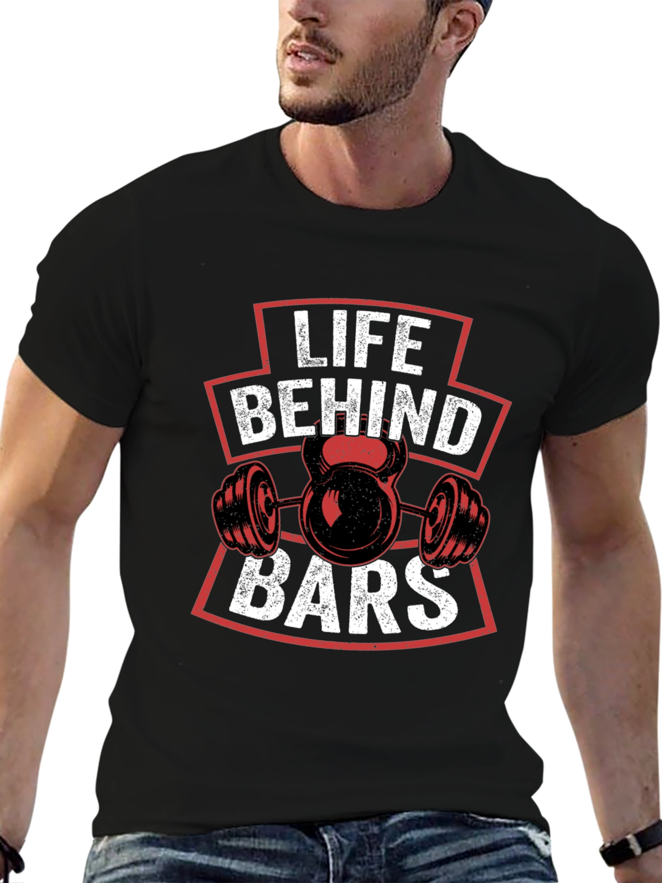 Life Behind Bars Gym T-Shirt Workout Fitness Tee