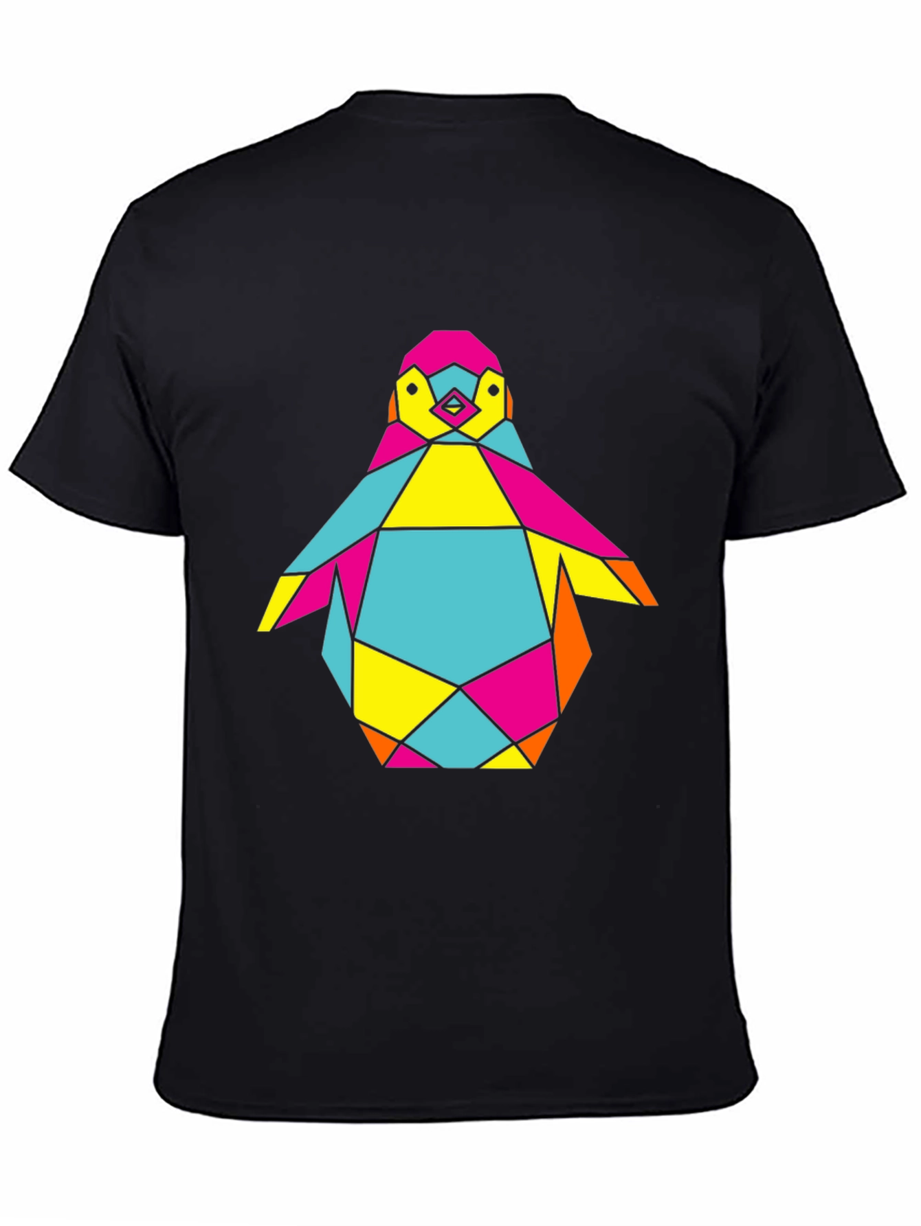 Geometric Penguin Graphic Tee - Cool Modern Design