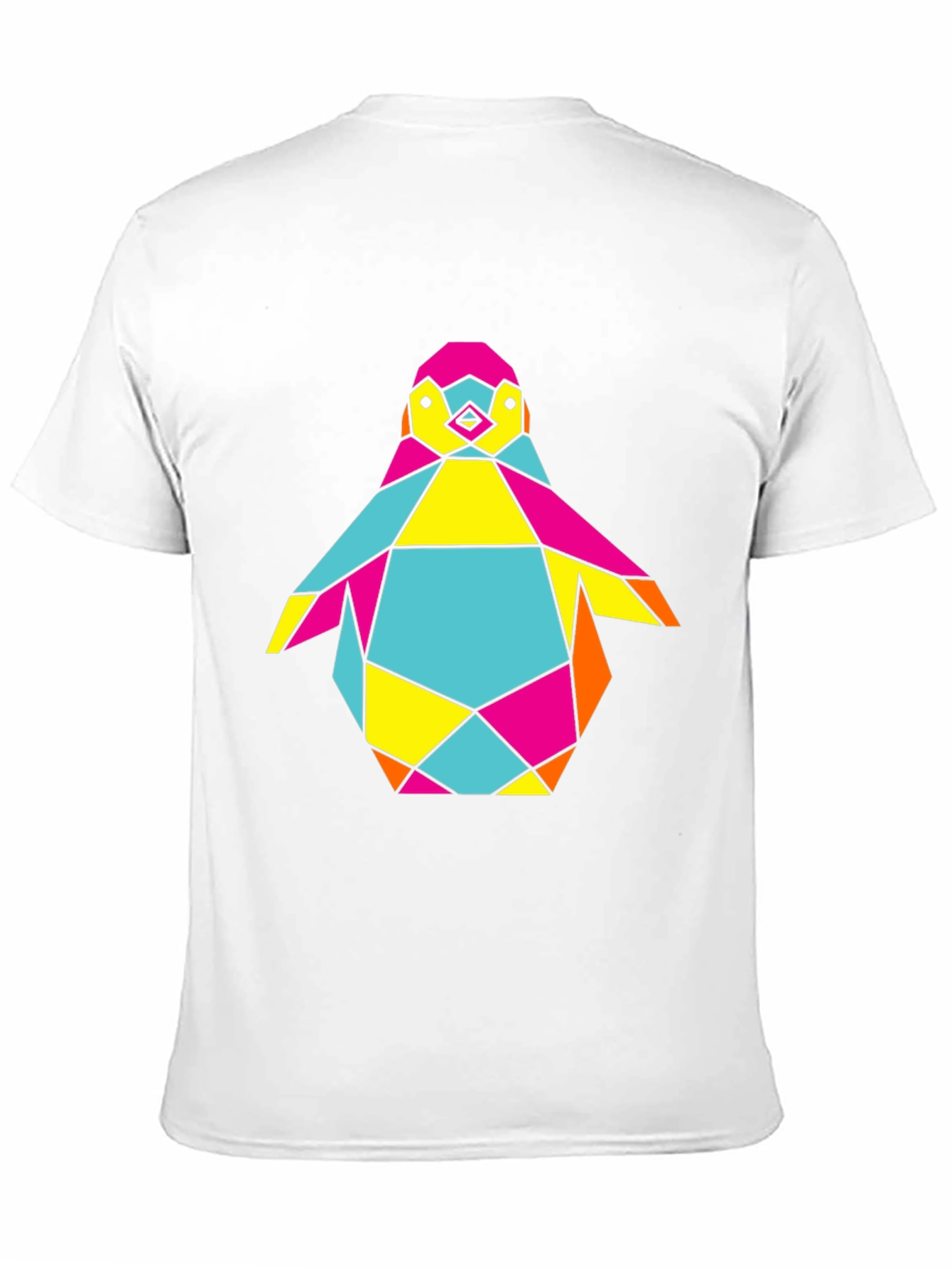 Geometric Penguin Graphic Tee - Cool Modern Design