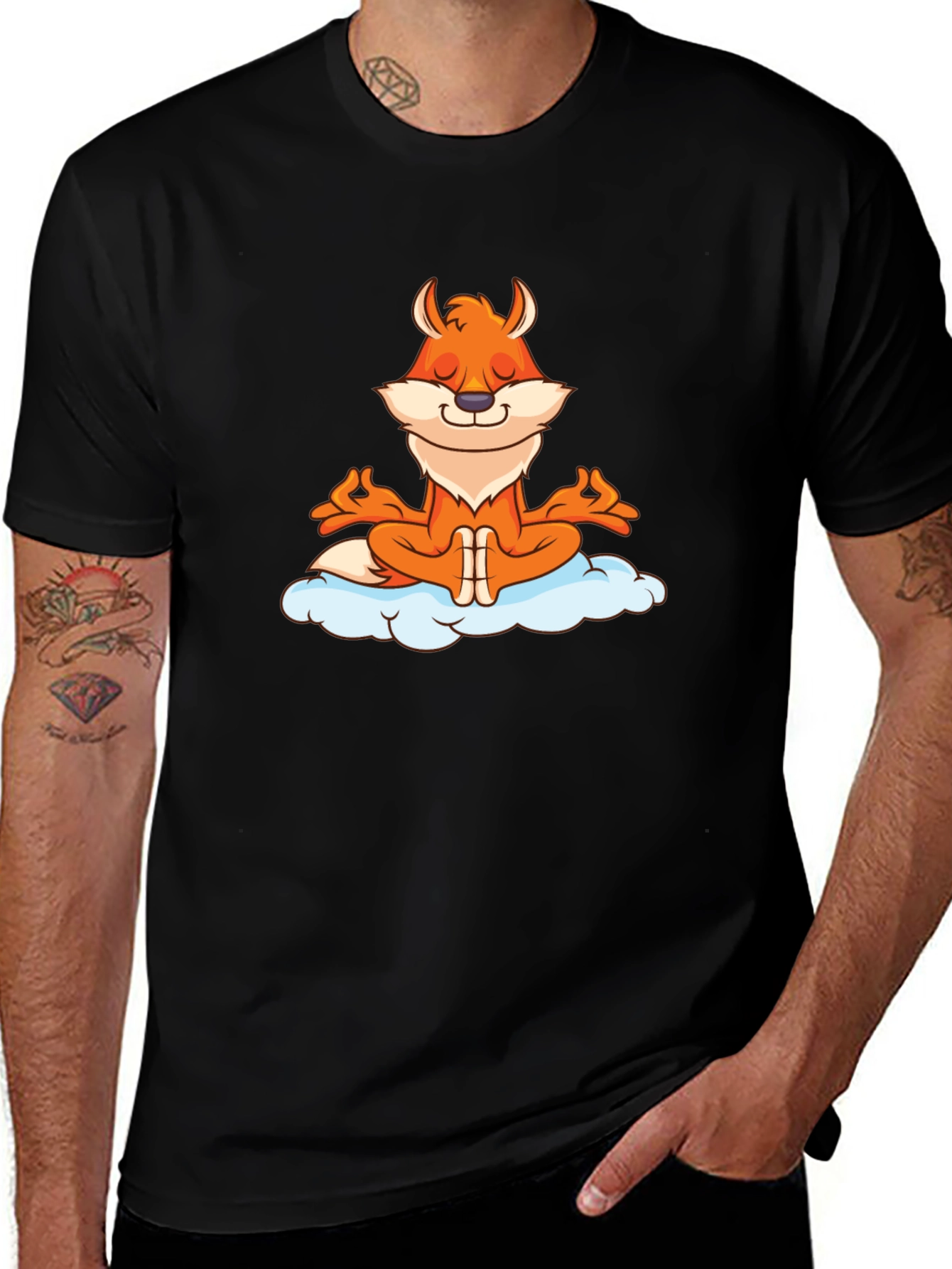 Meditating Fox Graphic Tee