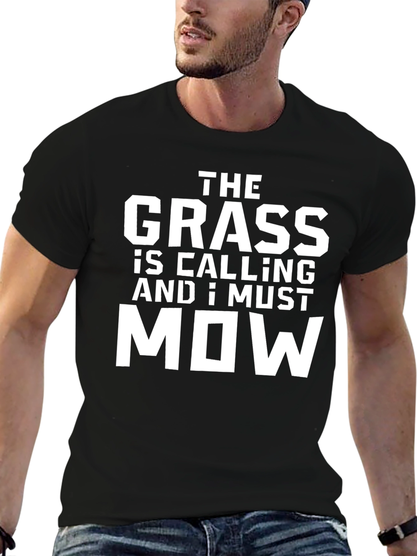 The Grass is Calling T-Shirt: Mowing Lawn Tee