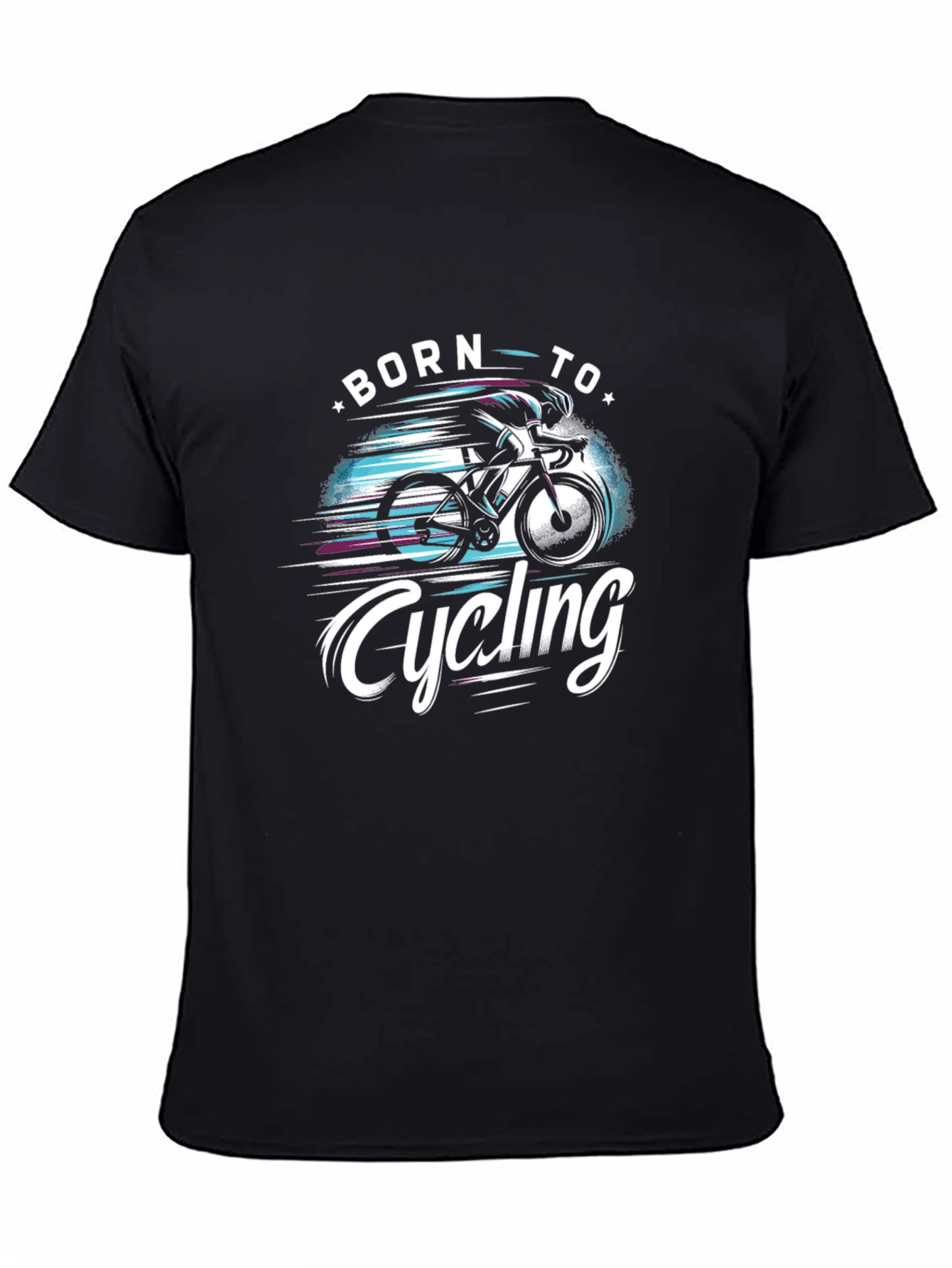 Born to Cycling Black Graphic Tee